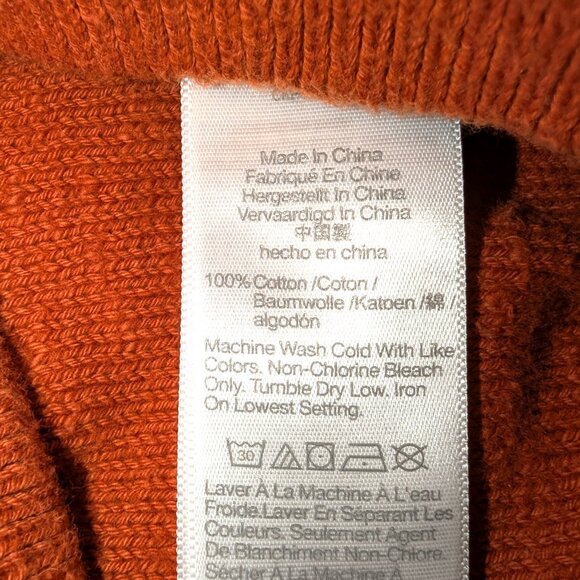 Madewell | Clairview Hoodie Sweater in Maple Glow Rust Orange | Size XXS - Picture 9 of 11